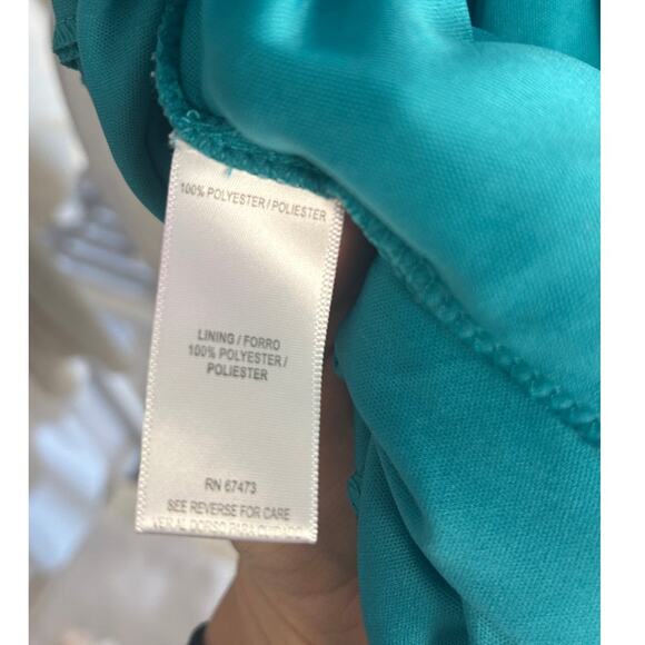 Danny & Nicole Women's Size 4 Teal Lace Fit & Flare Skater Dress #0573 - Picture 8 of 11